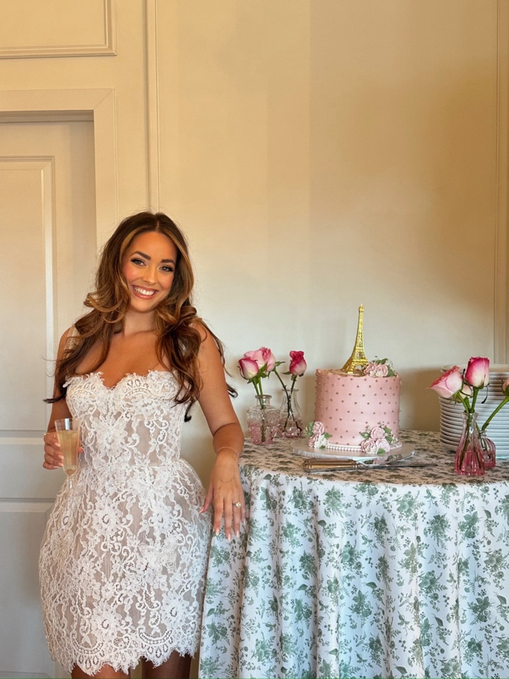 Bronx and Banco White Lace Mini Dress